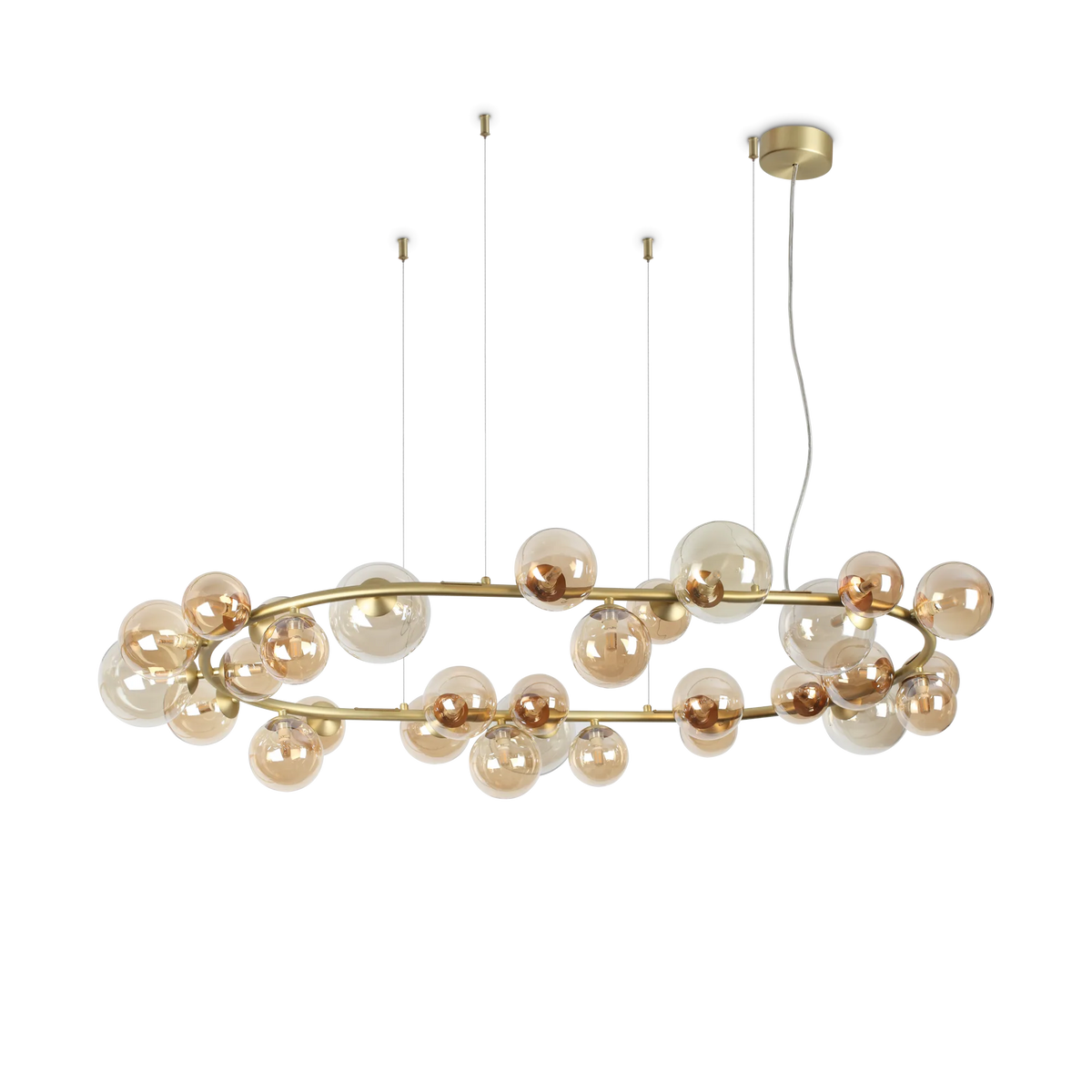 Lustră Ideal Lux Perlage SP30, chihlimbar, 322780