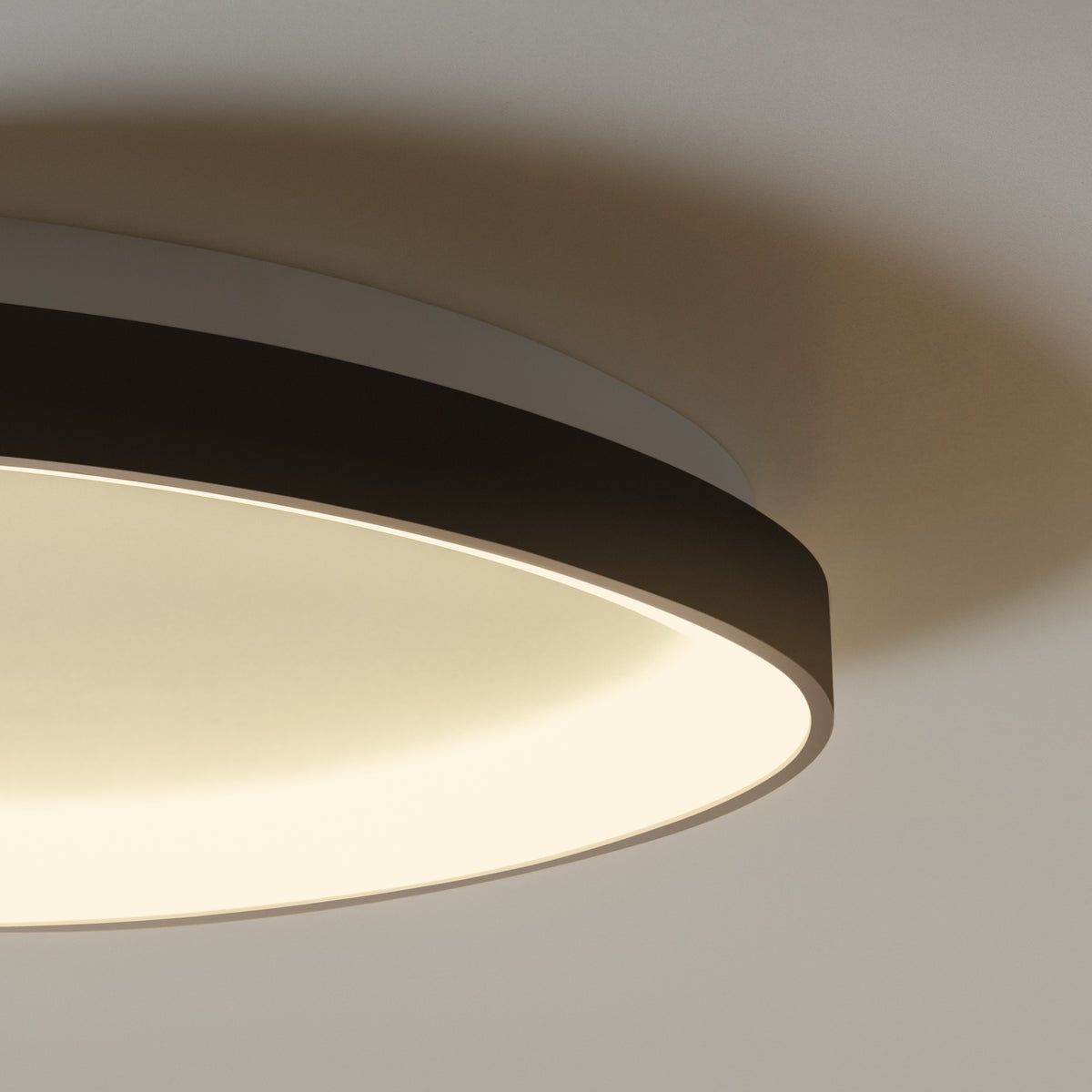 Plafonieră Ideal Lux Gemini ON-OFF 3000K, negru, Ø61 cm, 328058