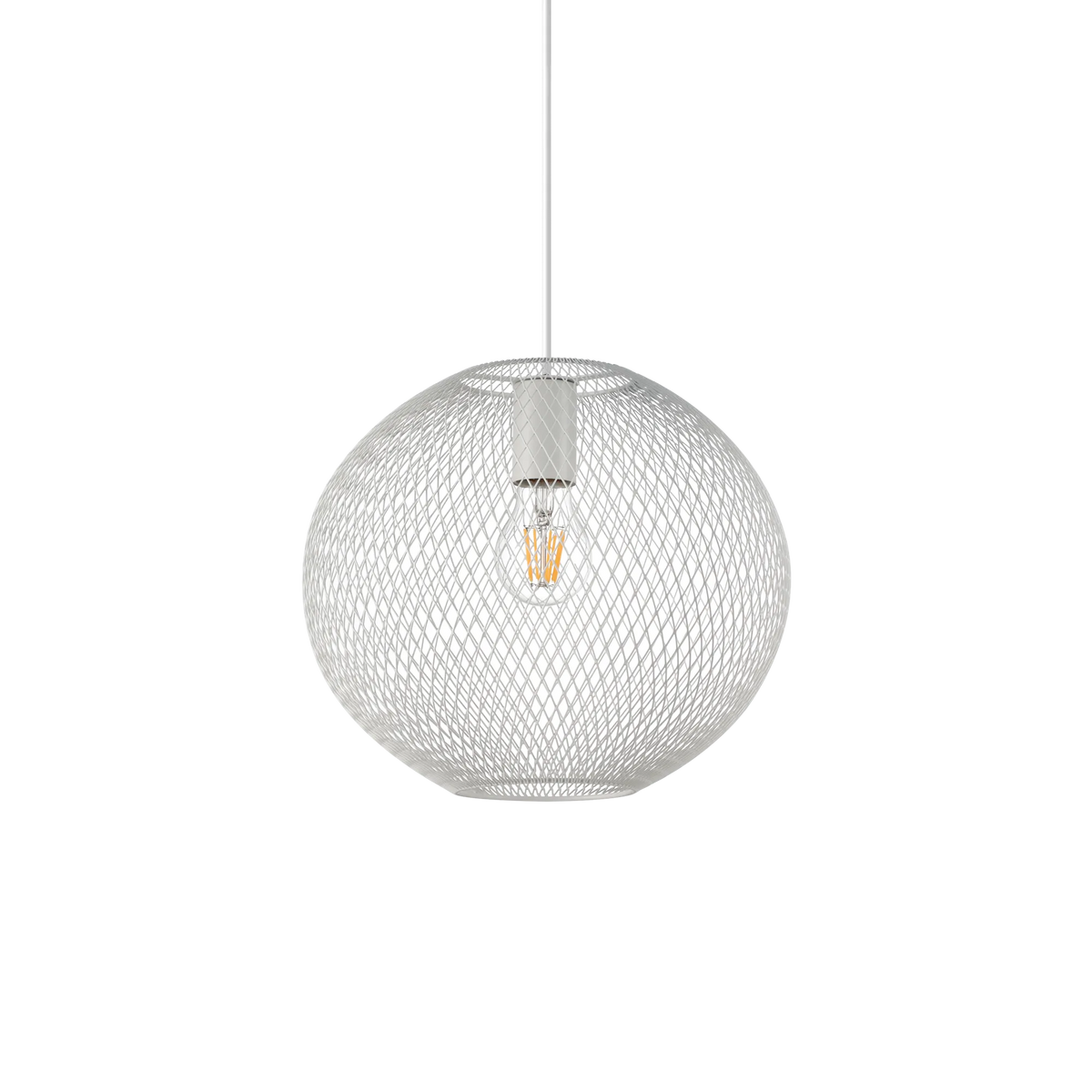 Pendul Ideal Lux Net SP1, alb, Ø29 cm, 328102