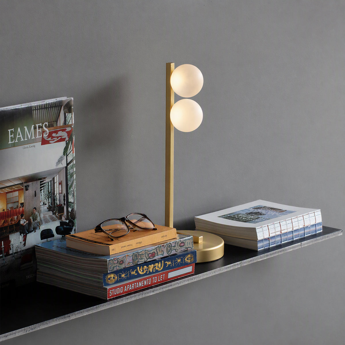 Veioză Ideal Lux Ping Pong TL2, alamă, 328300