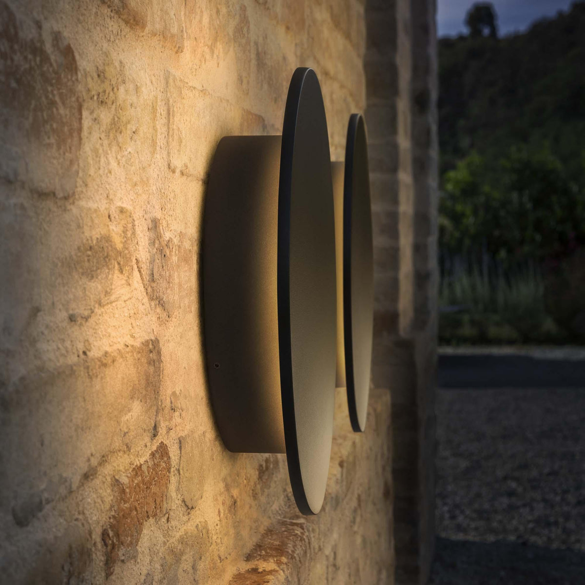 Aplică de exterior Ideal Lux Punto, negru, Ø30 cm, 328577