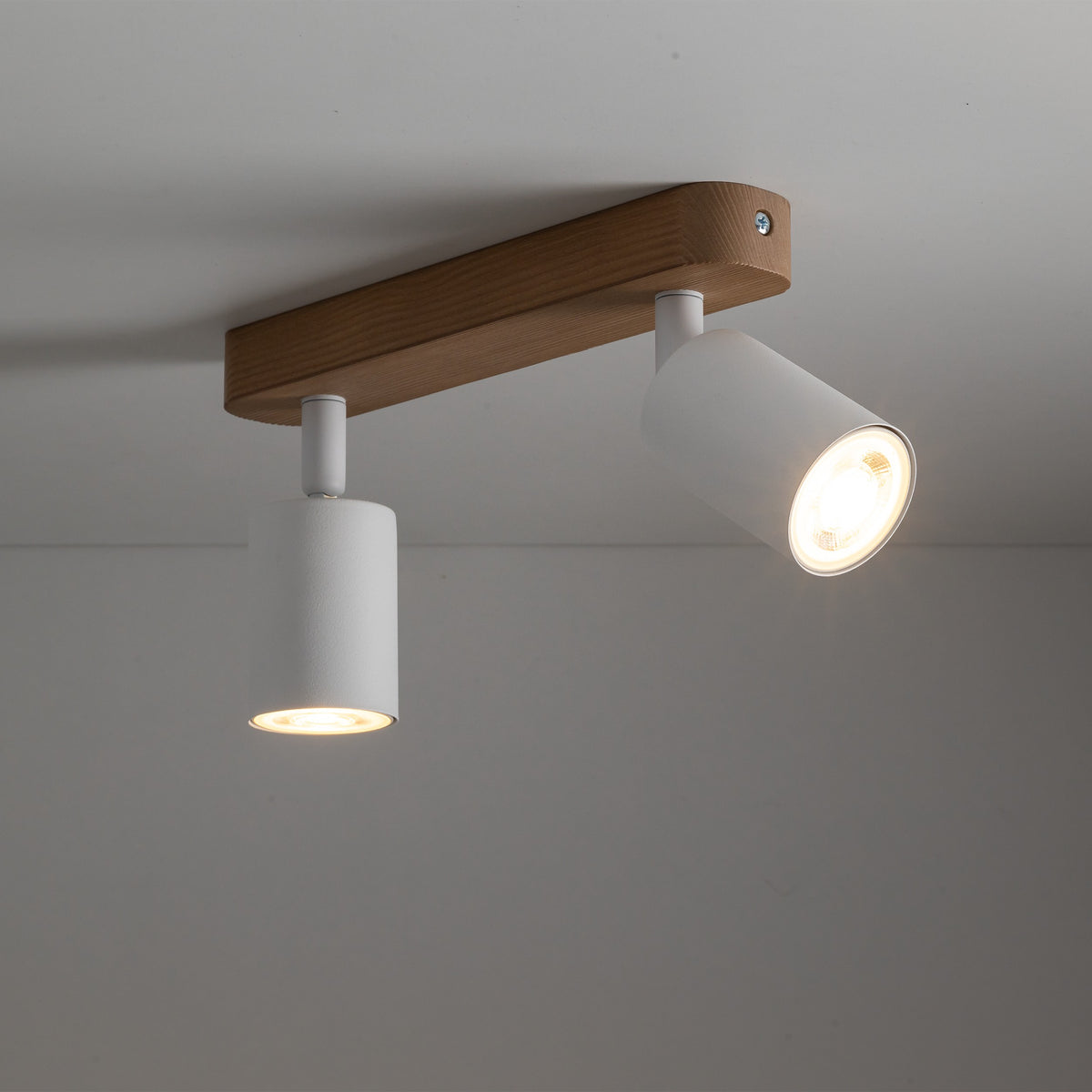 Aplică TK Lighting Top 2, lemn, alb, 2 x GU10, 3295