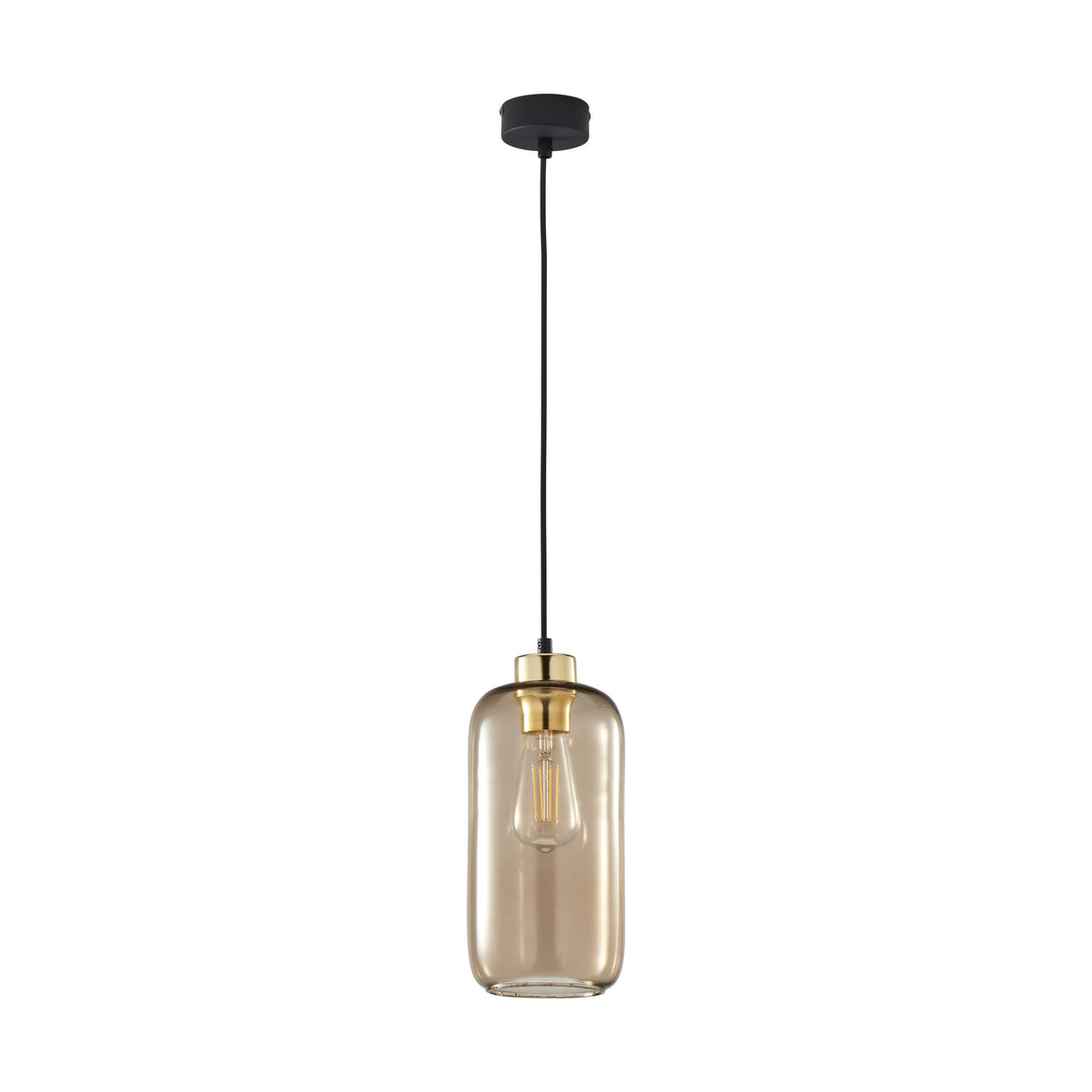 Lampă suspendată TK Lighting Marco sticla, maro, 3314