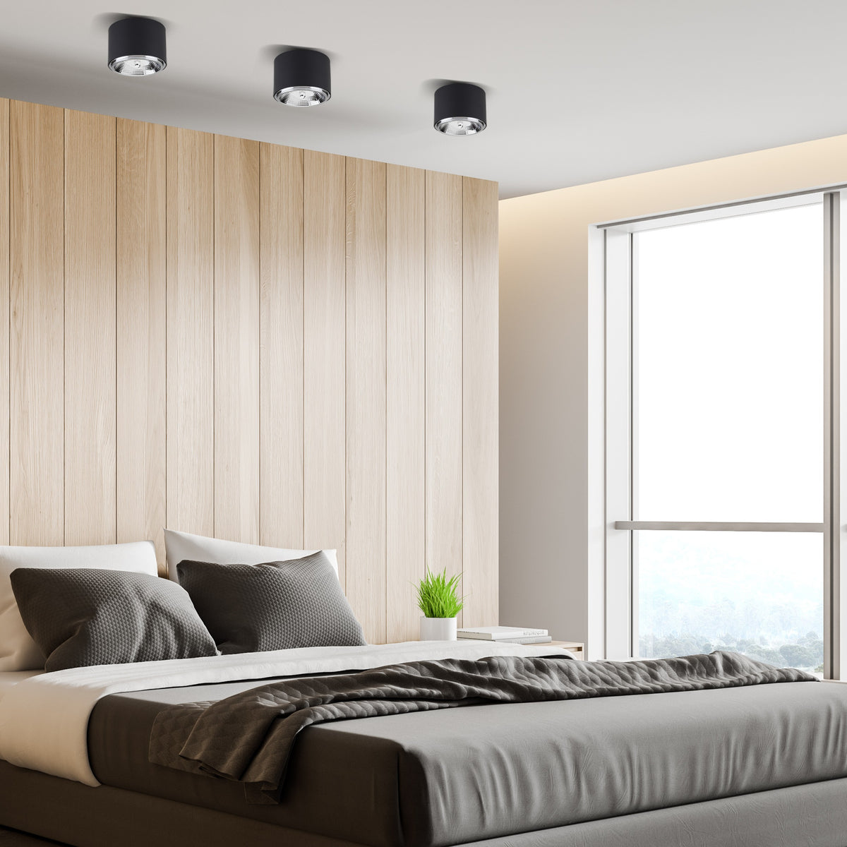 Plafonieră TK Lighting Moris 1, negru, 3366