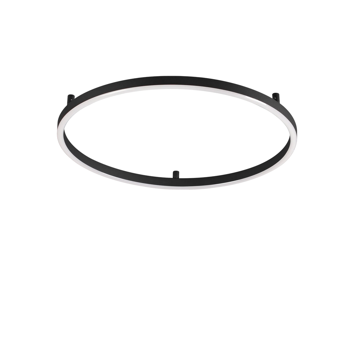 Plafonieră Ideal Lux Oracle Slim Round 2700K ON-OFF, negru, Ø70 cm, 341927