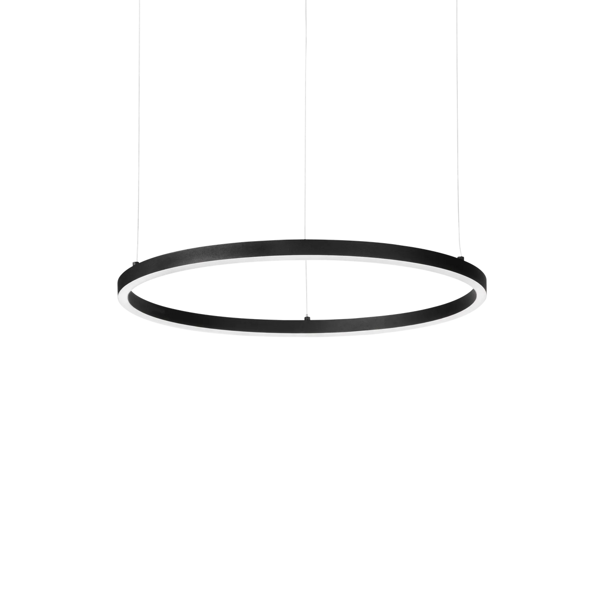 Lustră Ideal Lux Oracle Slim Round 4000K DALI, negru, Ø50 cm, 342023