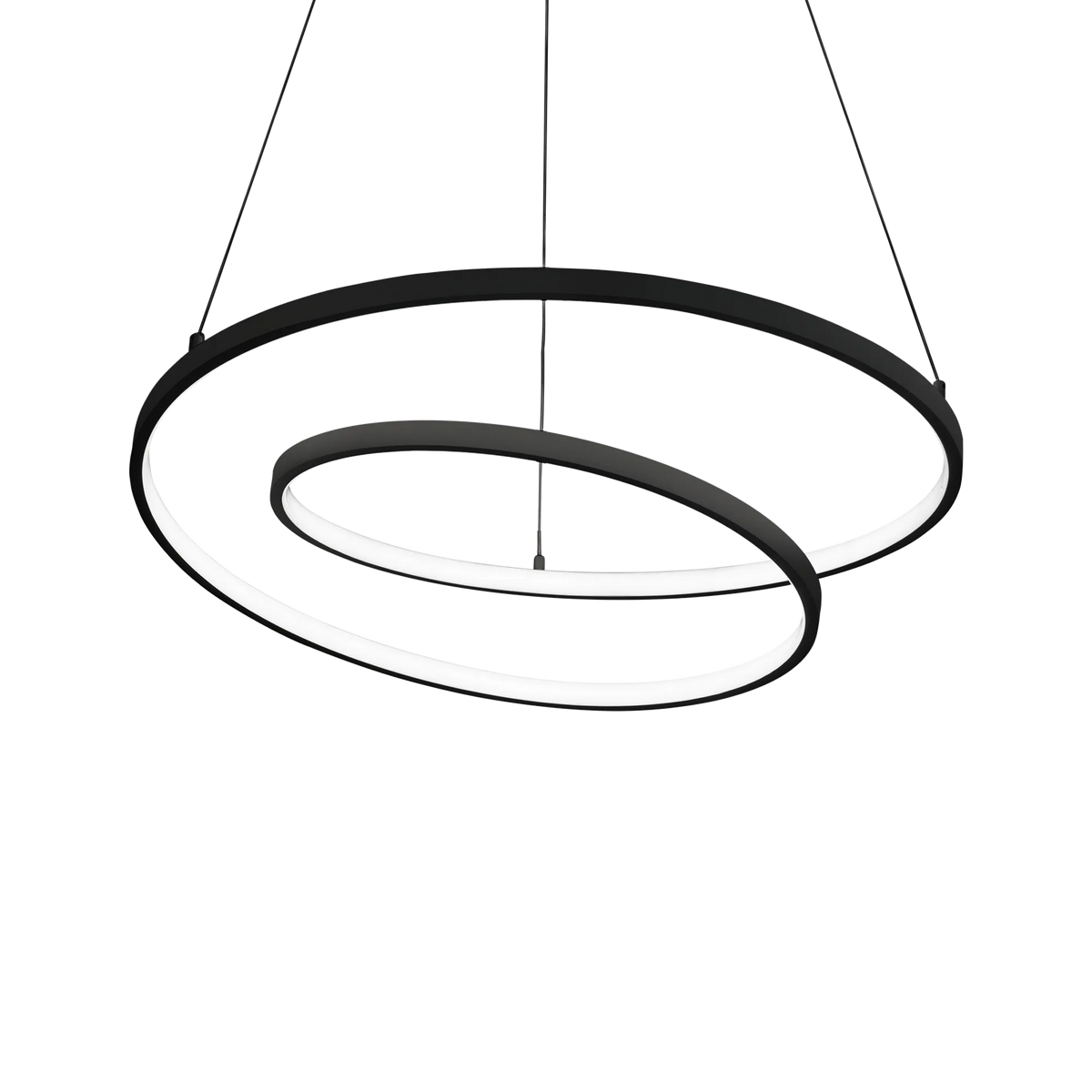 Lustră Ideal Lux Oz ON-OFF 4000K, negru, Ø80 cm, 342443