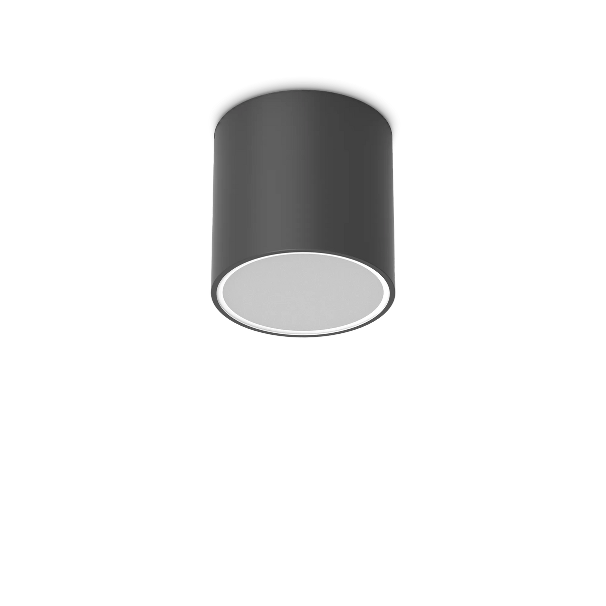 Plafonieră de exterior Ideal Lux Techo PL1 Round, negru, Ø15 cm, 342719