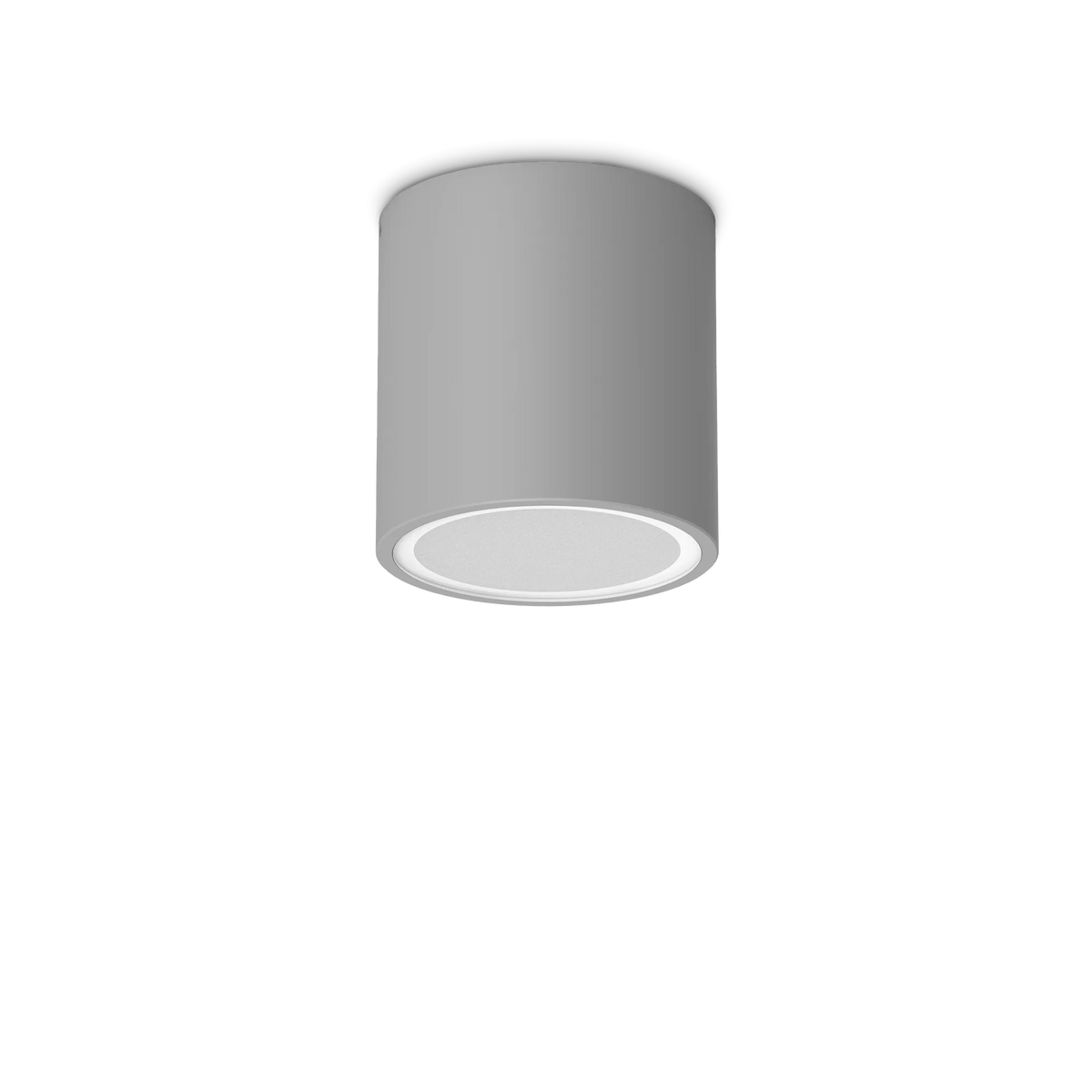 Plafonieră de exterior Ideal Lux Techo PL1 Round, gri, Ø9 cm, 342726