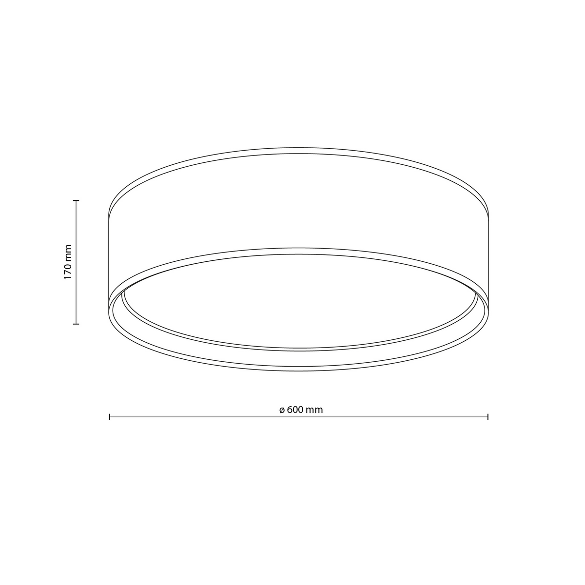 Plafonieră TK Lighting Bilbao 600, alb/auriu, 3433