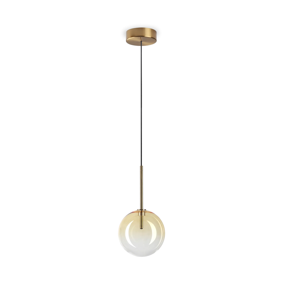 Pendul Ideal Lux Equinoxe SP1, chihlimbar, degradé, Ø15 cm, 345345