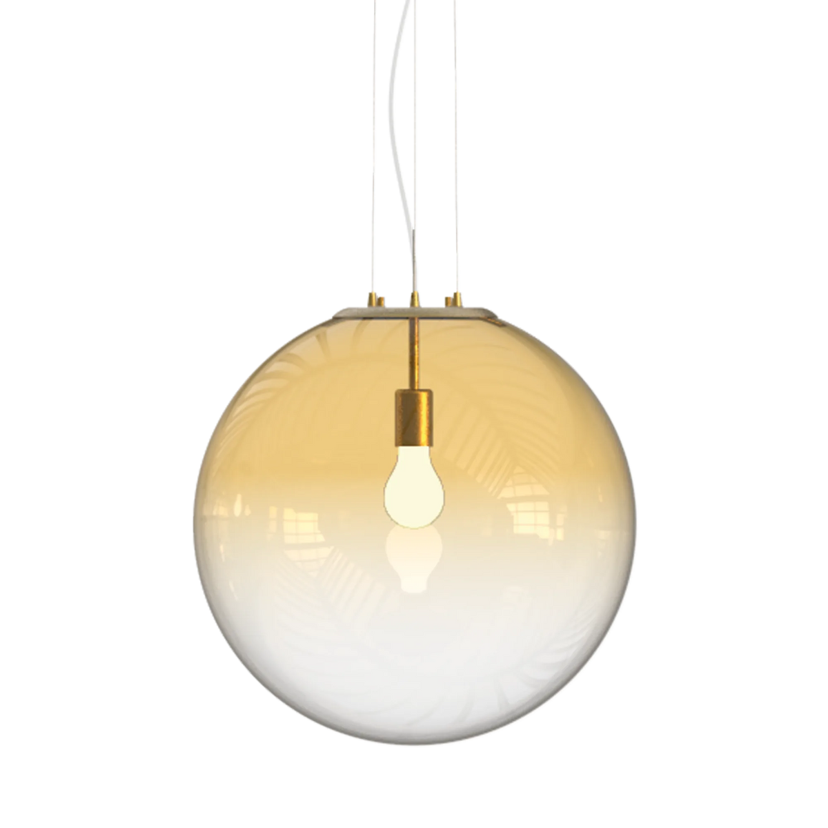 Pendul Ideal Lux Mapa Clear SP1, chihlimbar, Ø50 cm, 346571
