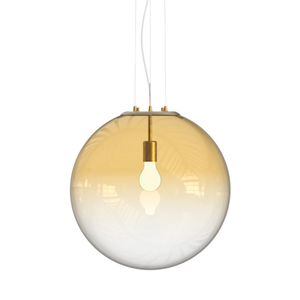 Pendul Ideal Lux Mapa Clear SP1, chihlimbar, Ø50 cm, 346571