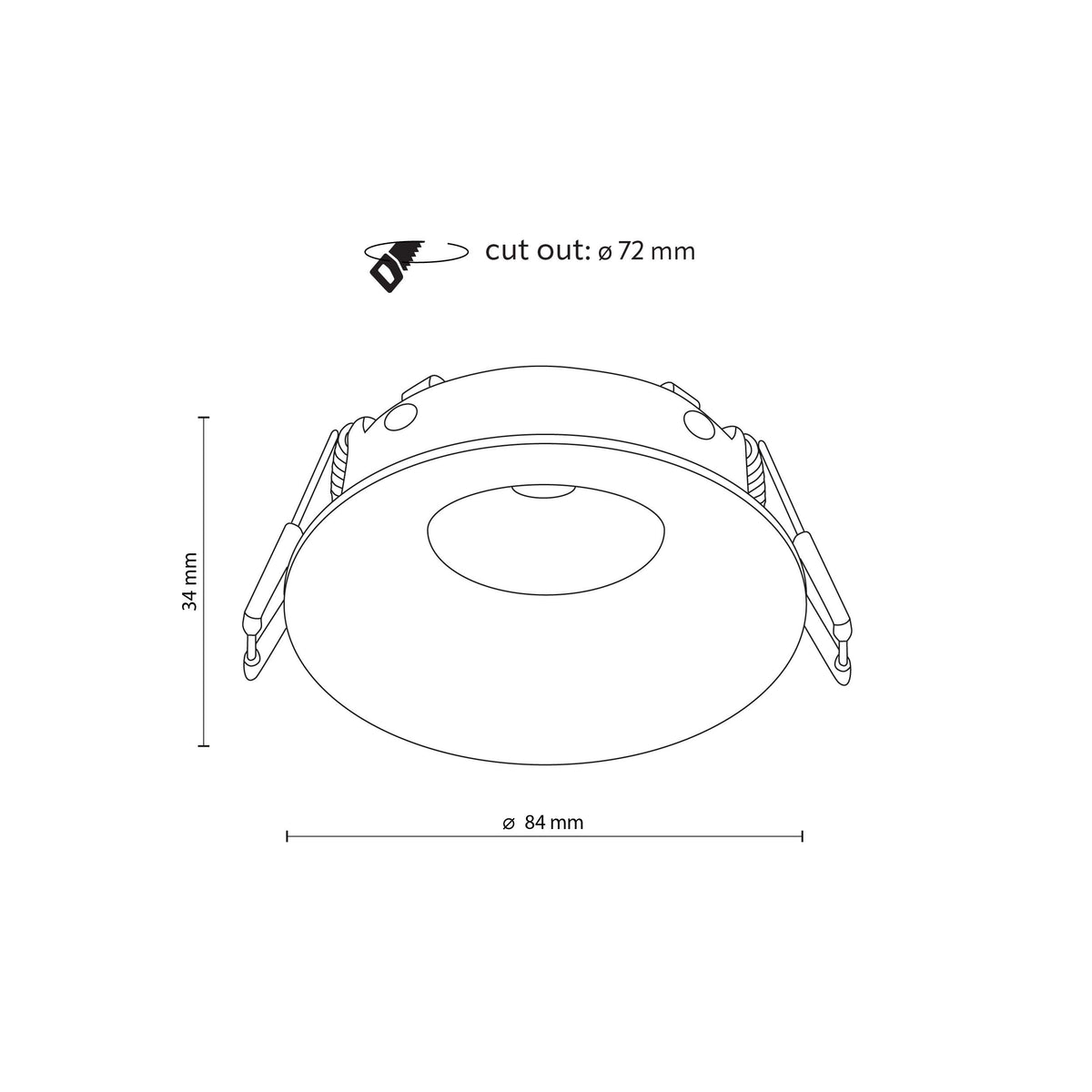 Aplică TK Lighting Eye Aluminiu, alb, 3500