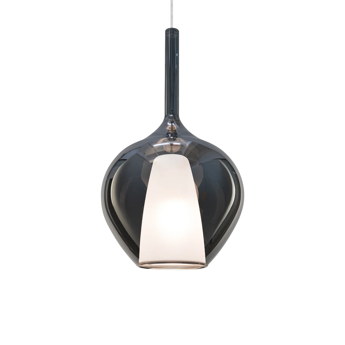 Pendul Ideal Lux Kalique-1 SP1, fumuriu, Ø28 cm, 359465