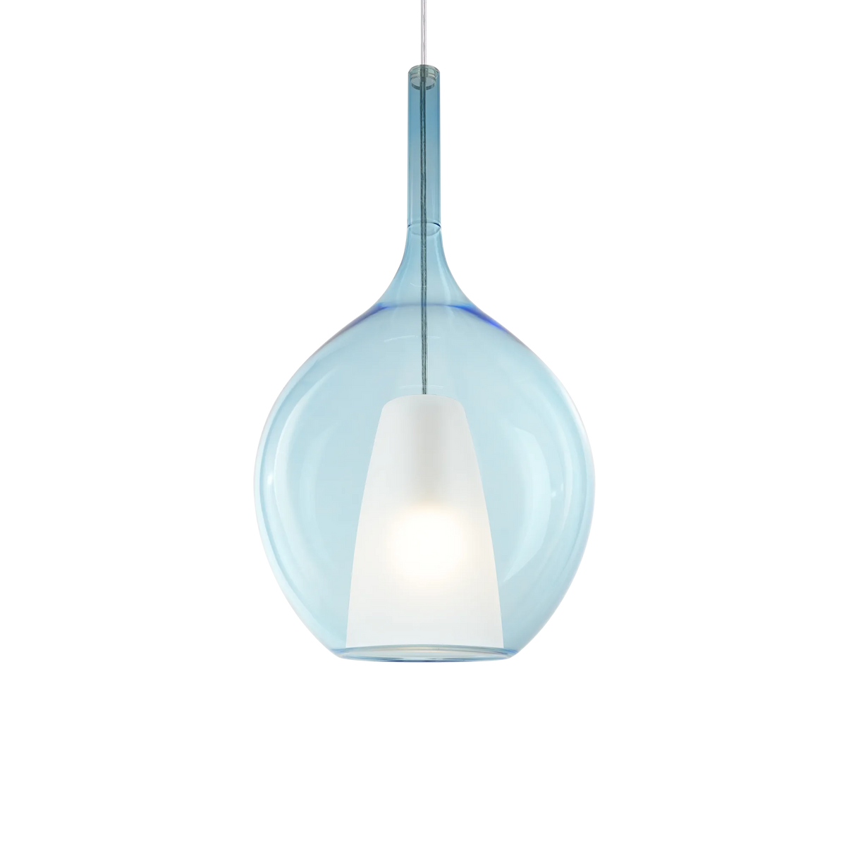 Pendul Ideal Lux Kalique-2 SP1, bleu, Ø28 cm, 359694