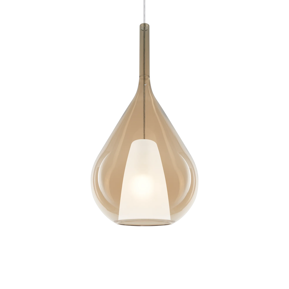 Pendul Ideal Lux Kalique-3 SP1, chihlimbar, Ø28 cm, 359748