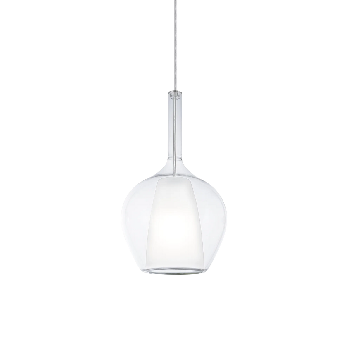 Pendul Ideal Lux Kalique-1 SP1, transparent, Ø18 cm, 359939