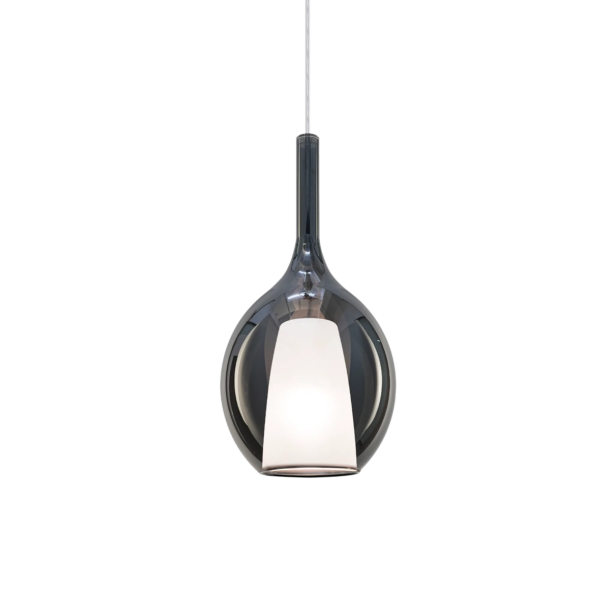 Pendul Ideal Lux Kalique-2 SP1, fumuriu, Ø18 cm, 359984
