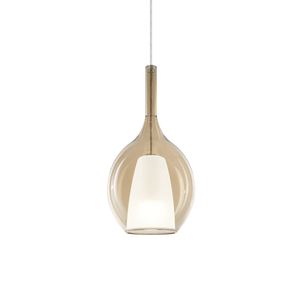 Pendul Ideal Lux Kalique-2 SP1, chihlimbar, Ø18 cm, 360003