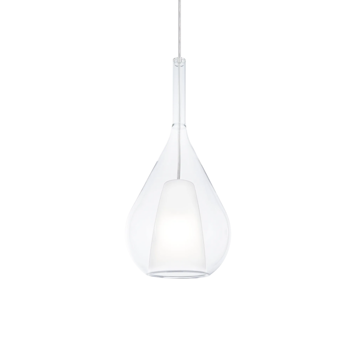 Pendul Ideal Lux Kalique-3 SP1, transparent, Ø18 cm, 360072