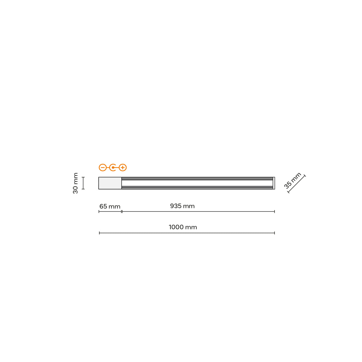 Șină pentru spoturi TK Lighting Tracer Trifazat 1M, negru, 3603