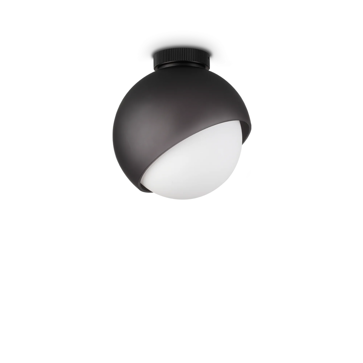 Plafonieră Ideal Lux Bloom PL1, negru, Ø22 cm, 366586