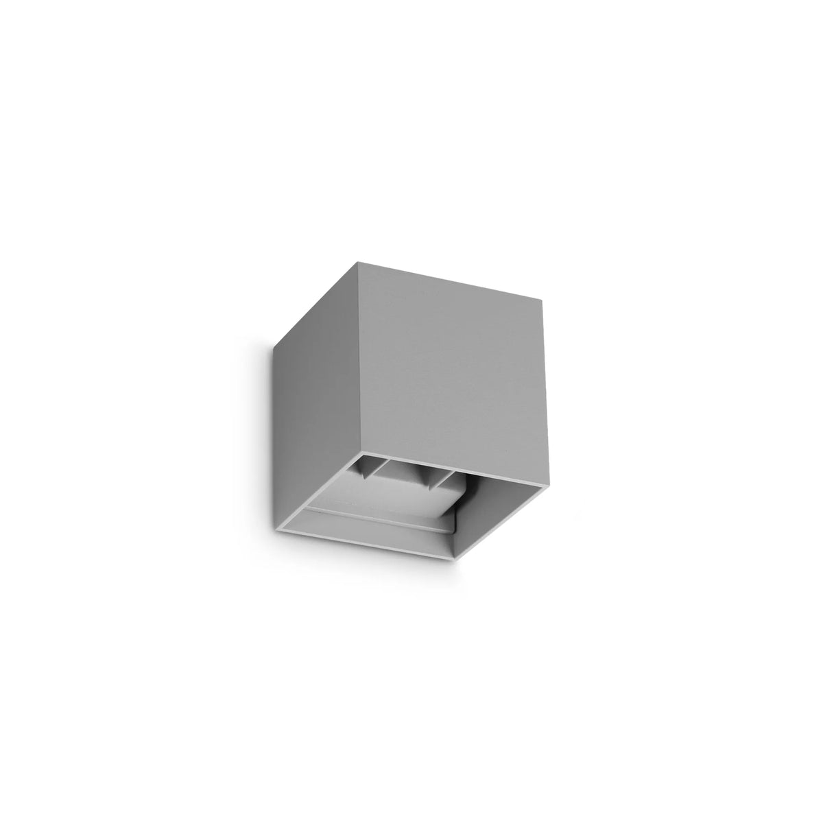 Aplică de exterior Ideal Lux Atom 3000K, gri, Ø10 cm, 366821