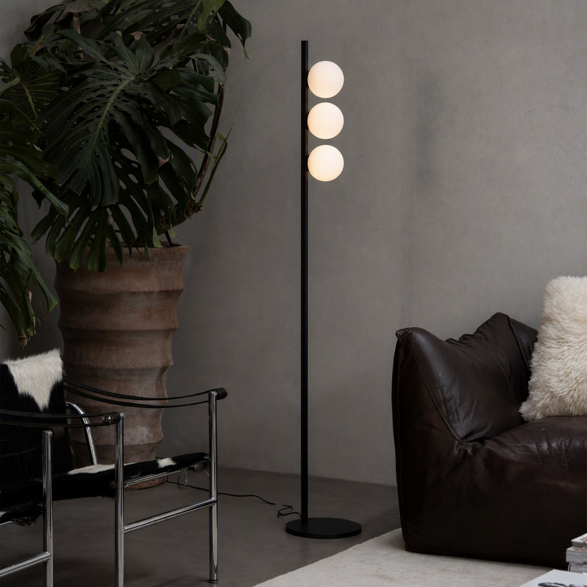 Lampadar Ideal Lux Binomio PT3, negru, 369327