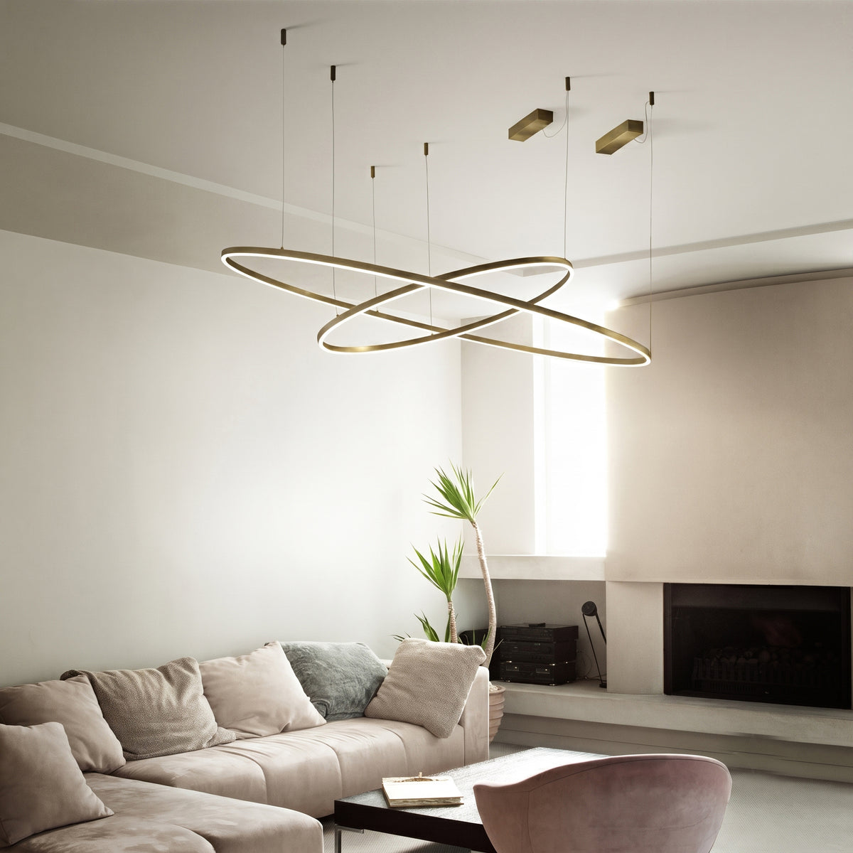 Lustră Ideal Lux Oracle Slim Round 3000K ON-OFF Ot, Ø90 cm, 370514