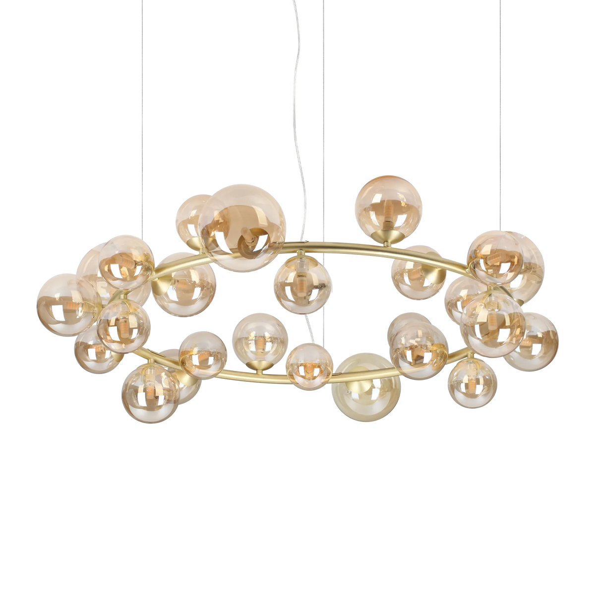 Lustră Ideal Lux Perlage SP25, chihlimbar, 370583