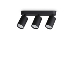 Plafonieră Ideal Lux Dynamite PL3 Linear Round, negru, 371252