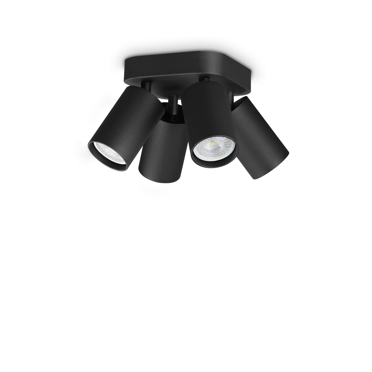 Plafonieră Ideal Lux Dynamite PL4 Round, negru, 371290