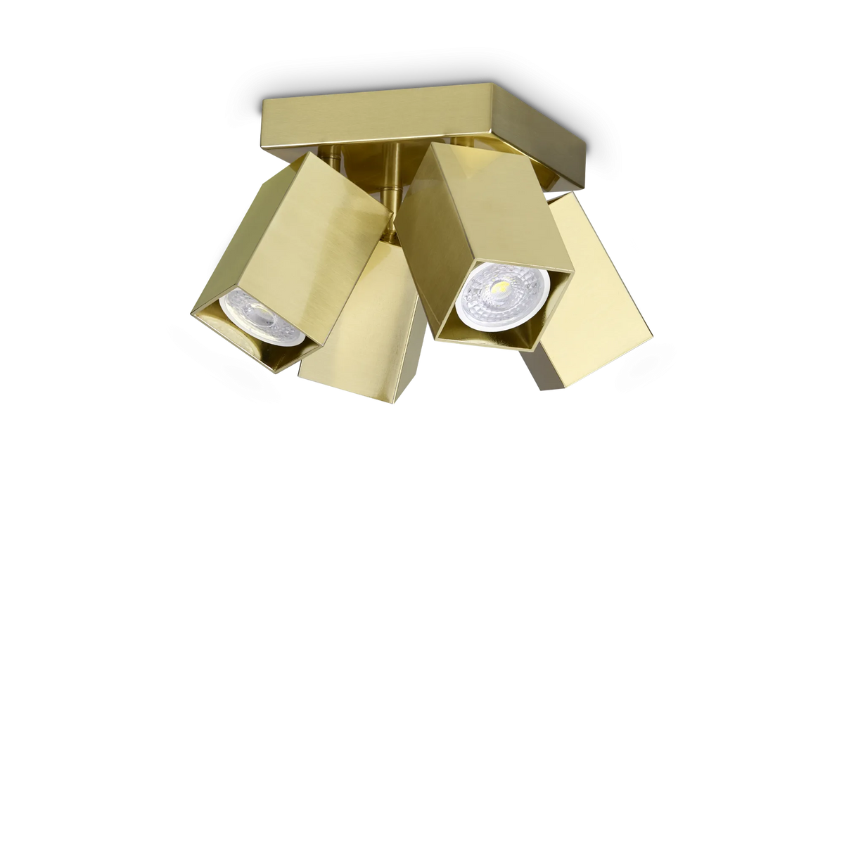 Plafonieră Ideal Lux Dynamite PL4 Square, alamă, 371320