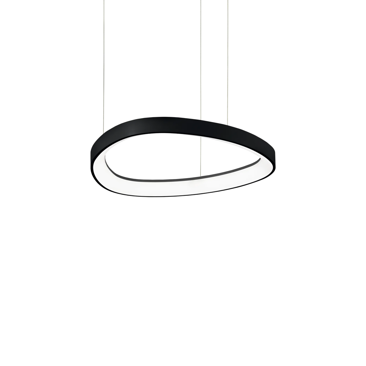 Lustră Ideal Lux Gemini ON-OFF 4000K, negru, Ø42 cm, 372136