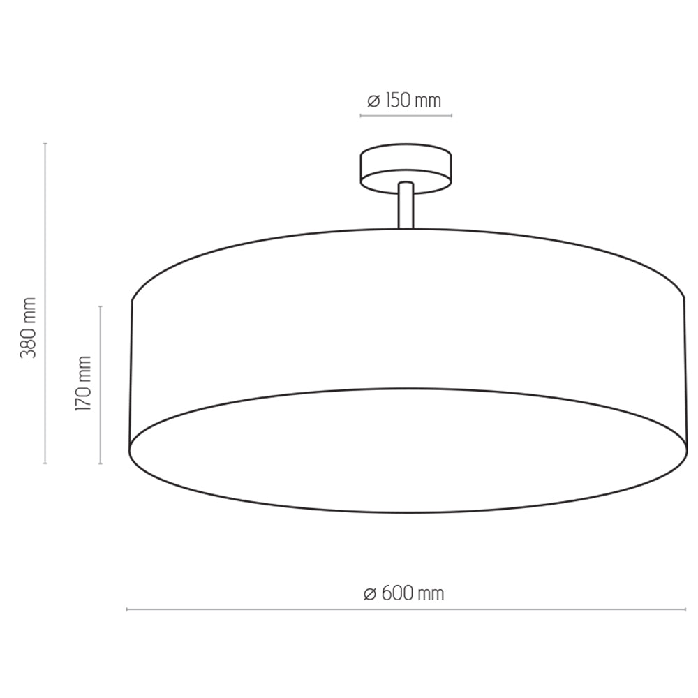 Plafonieră TK Lighting Rondo 4 600, bej, 3998