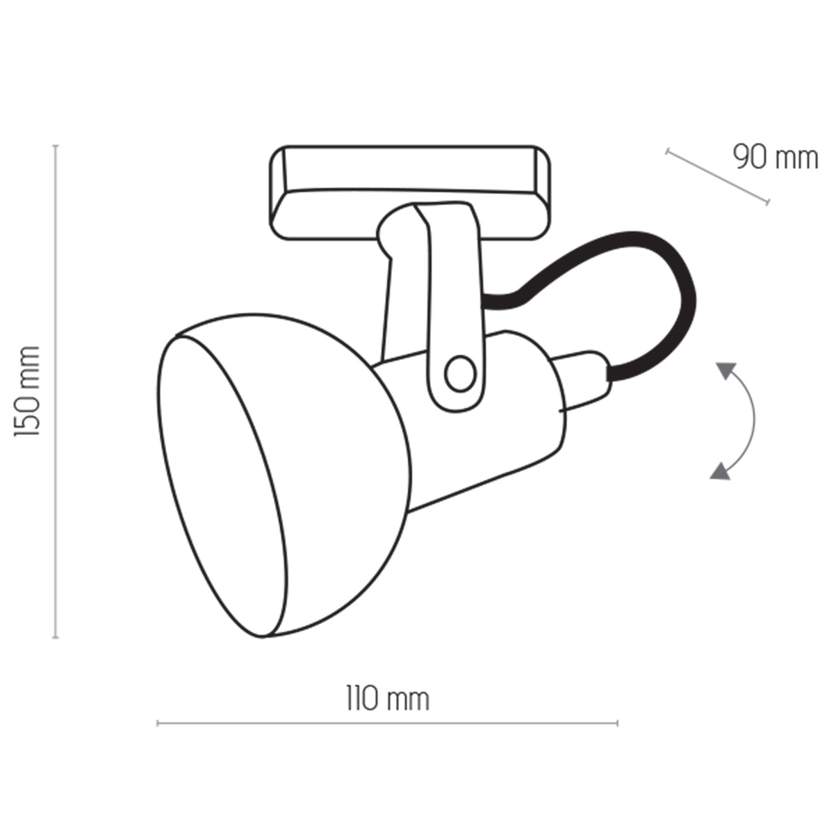 Spot pe șină TK Lighting Tracer 1 TL-005, alb, 4042