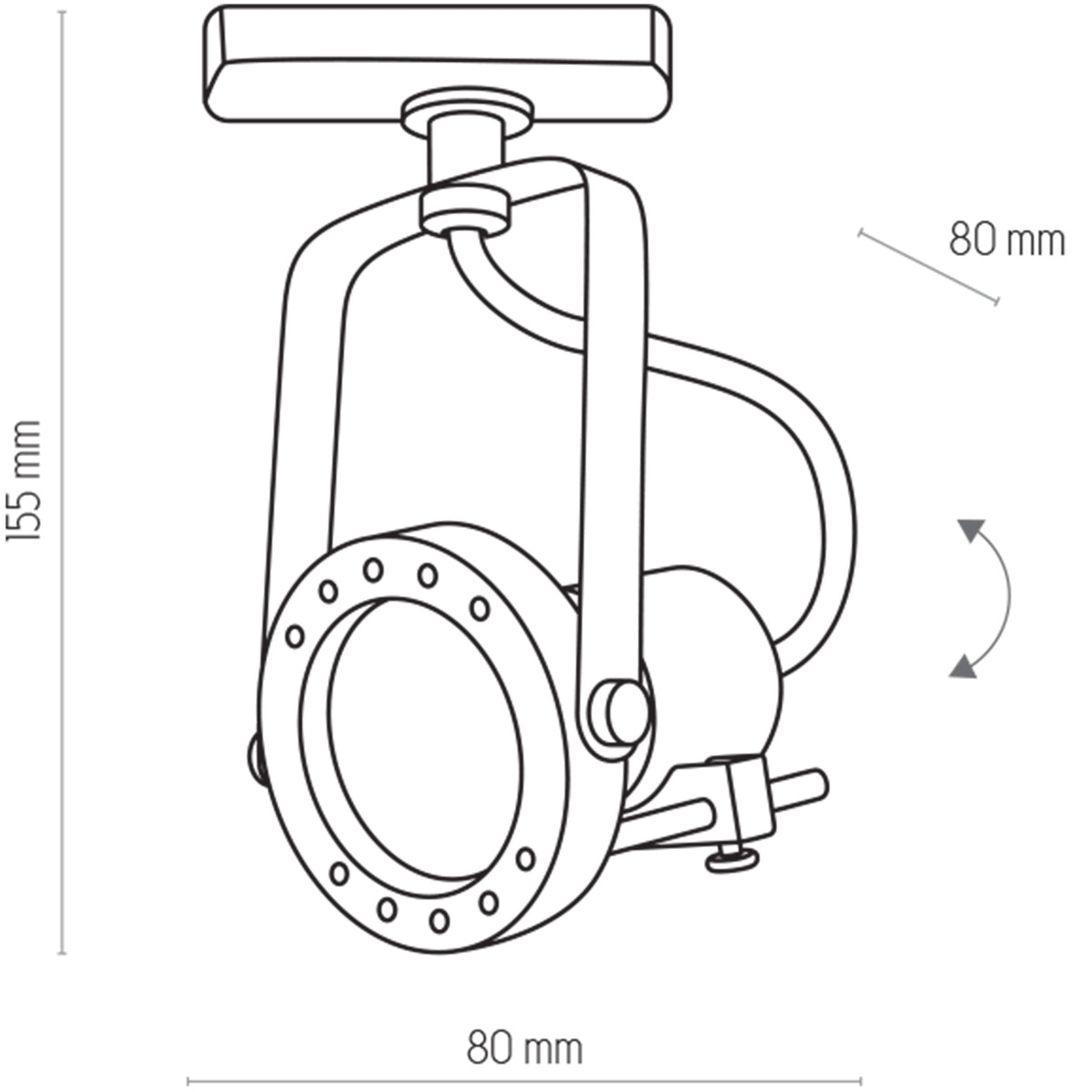 Spot pe șină TK Lighting Tracer 1 TL-002, alb, 4065