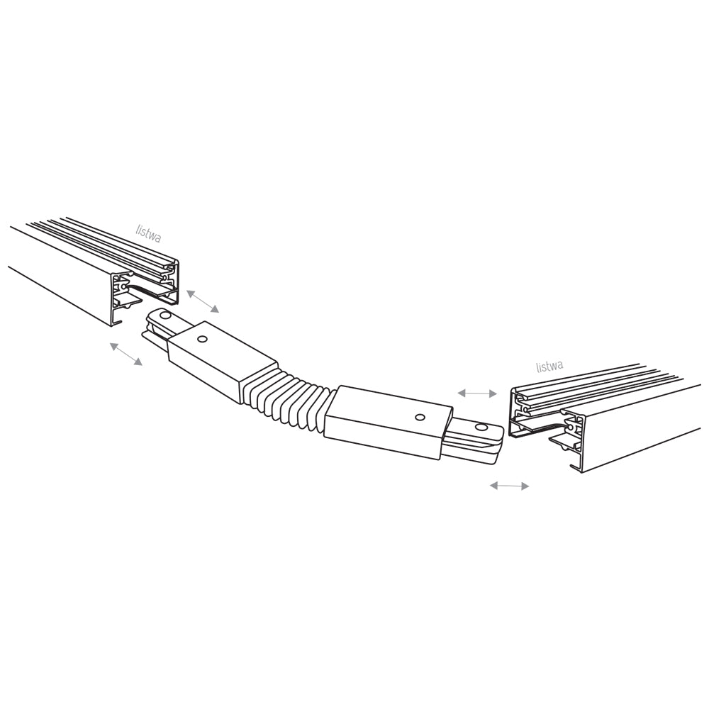 Conector pentru șină TK Lighting Tracer Flexibil, negru, 4072