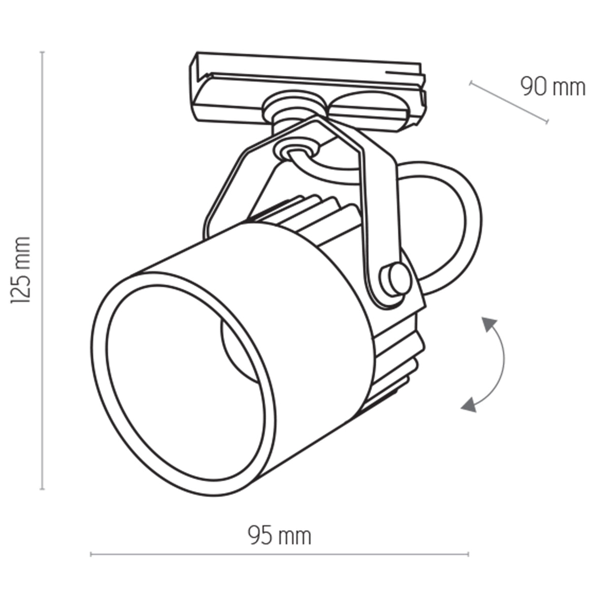 Spot pe șină TK Lighting Tracer 1 TL-014, alb, 4141