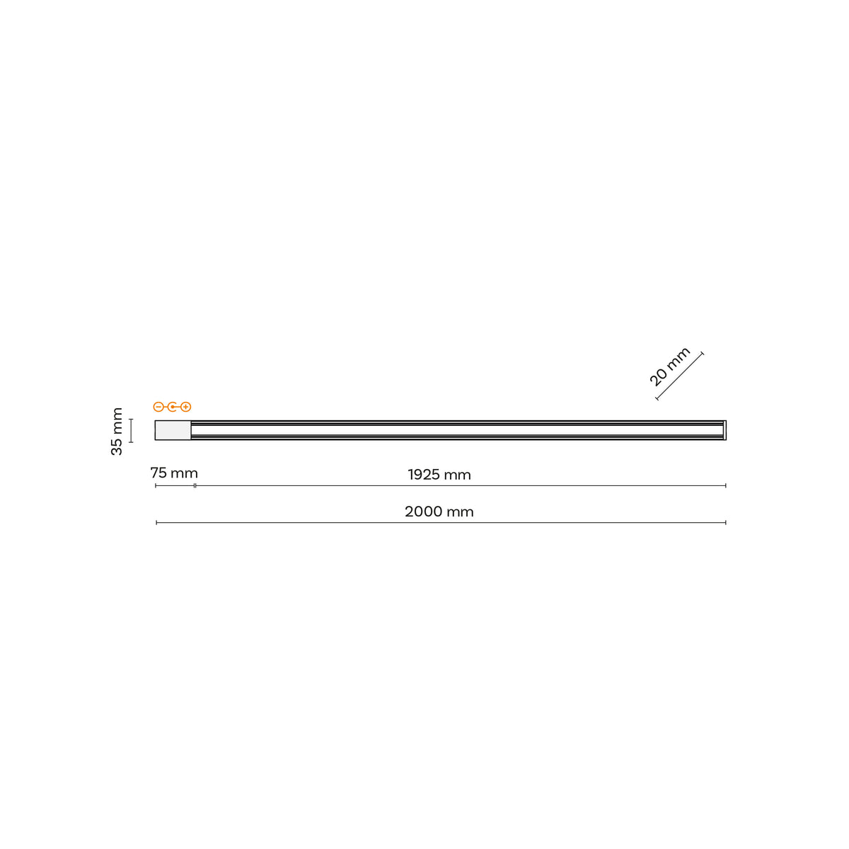 Șină pentru spoturi TK Lighting Tracer 2M, negru, 4143