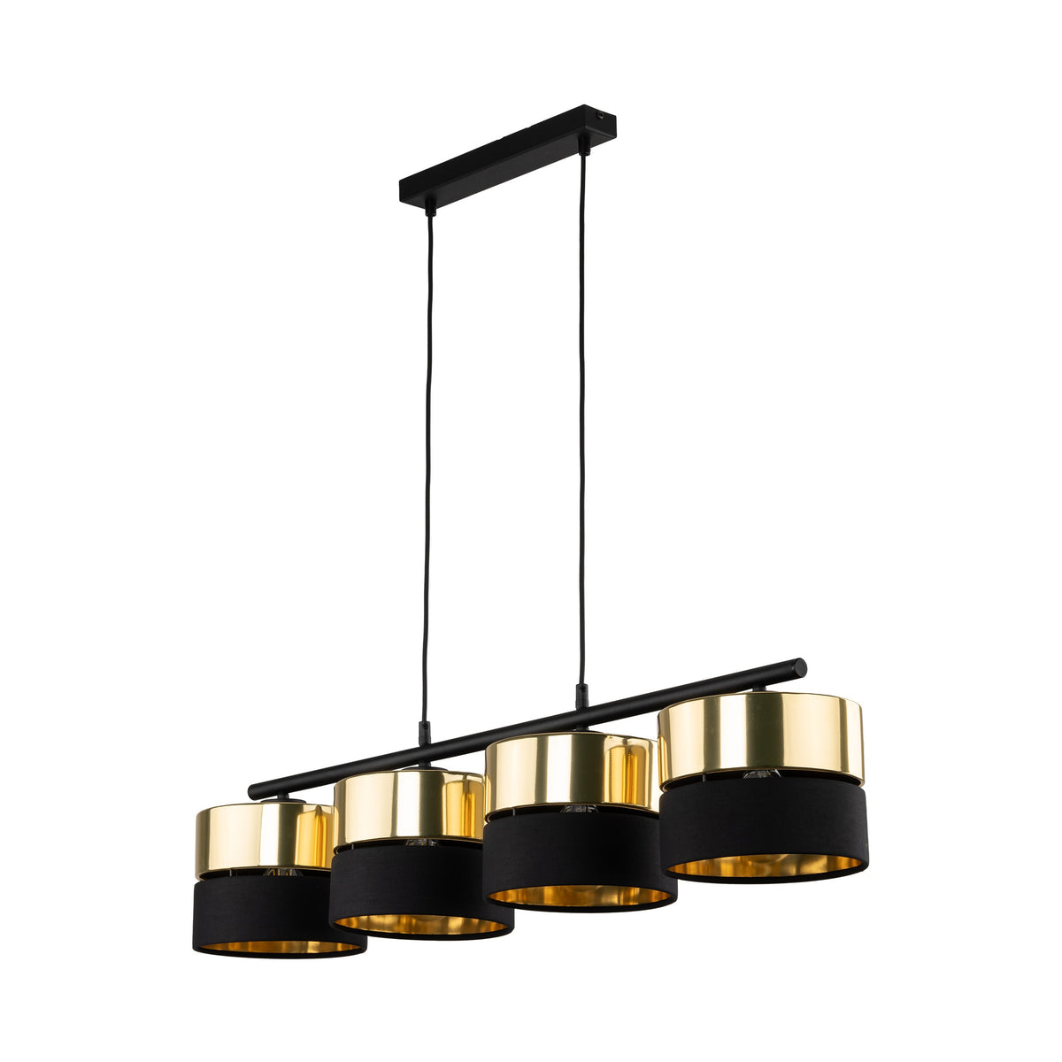 Lampa suspendată Hilton Black/Gold 4 4342 TK 4342