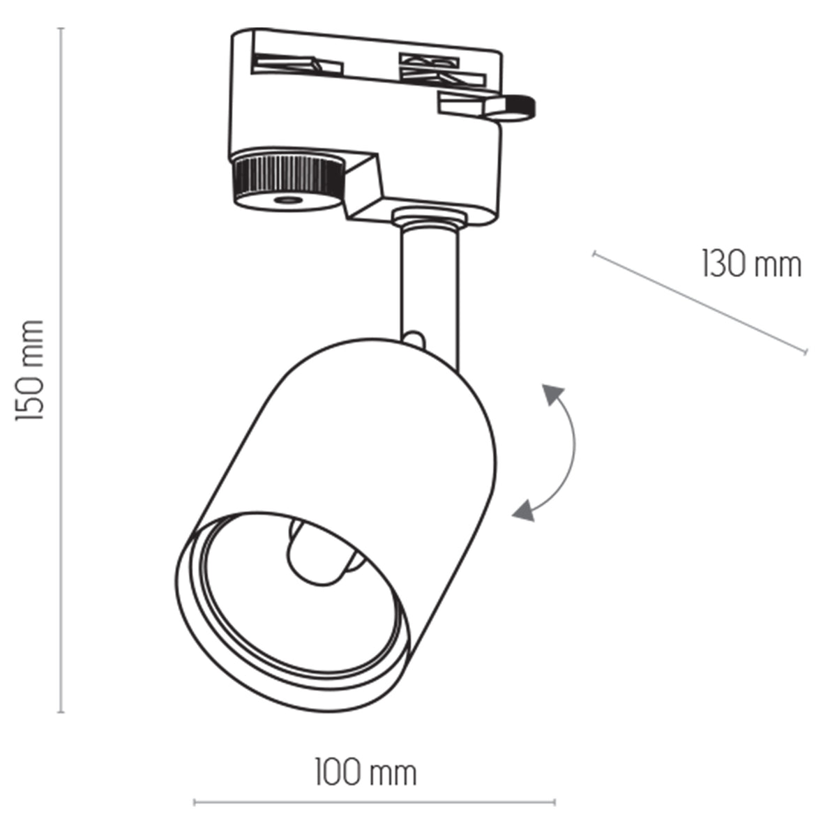 Spot pe șină TK Lighting Tracer 1, alb, 4496
