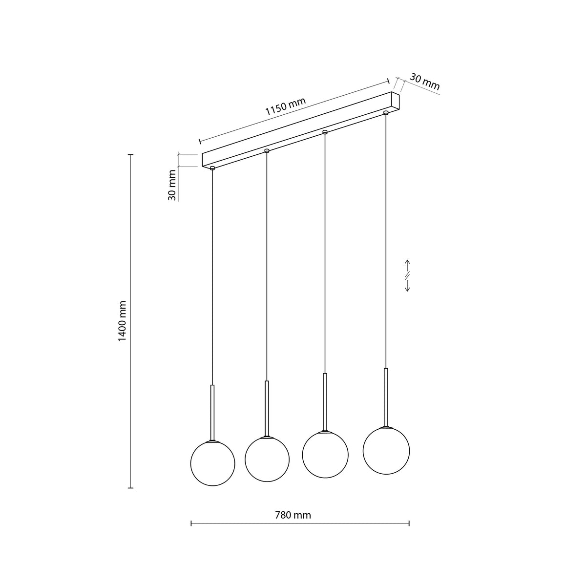Lampa suspendată Martin Black/White 4503 TK 4503