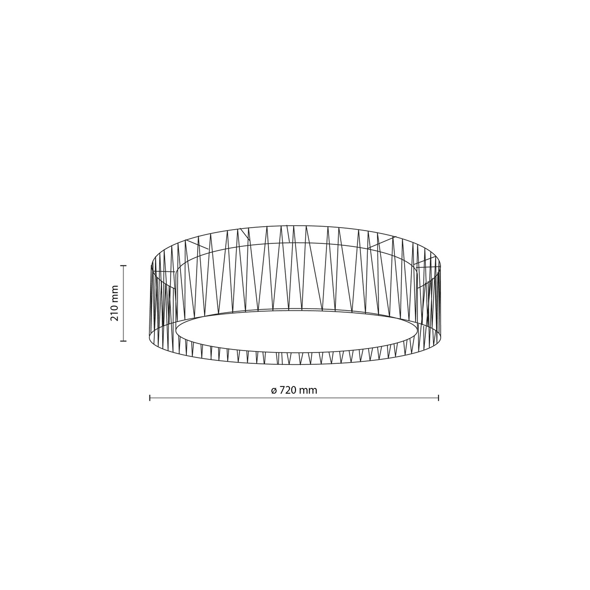 Plafonieră TK Lighting Harmony, natur, 4556