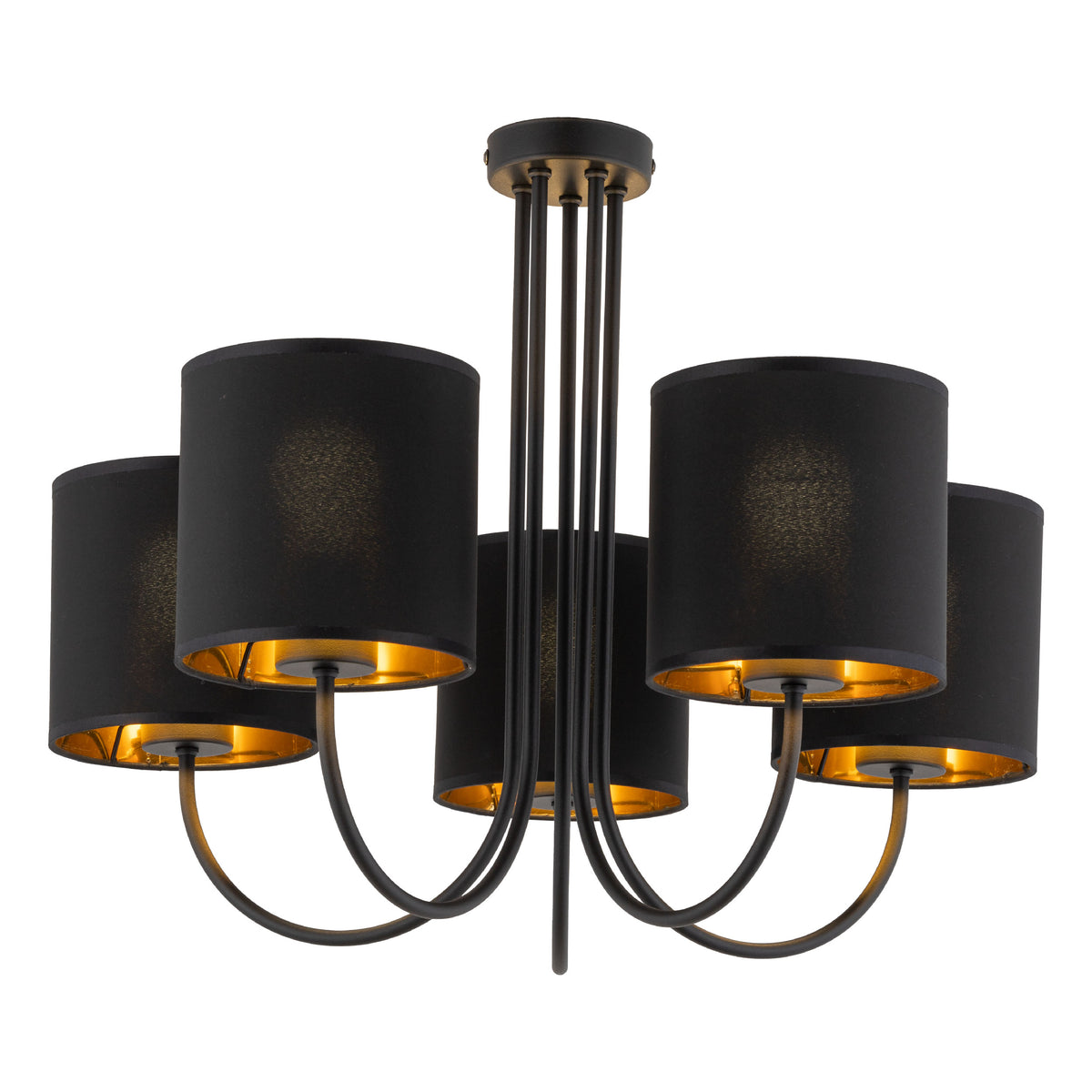 Plafonieră TK Lighting Torens 5, negru, 5 x E27, 4595