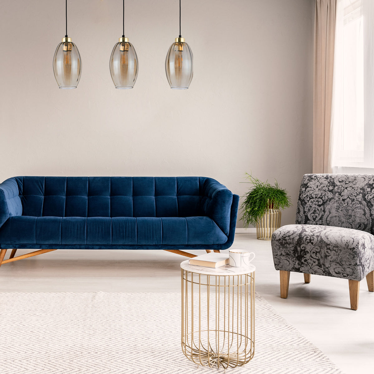 Lustră TK Lighting Sebo 3 Bară, 3 x E27, 4635