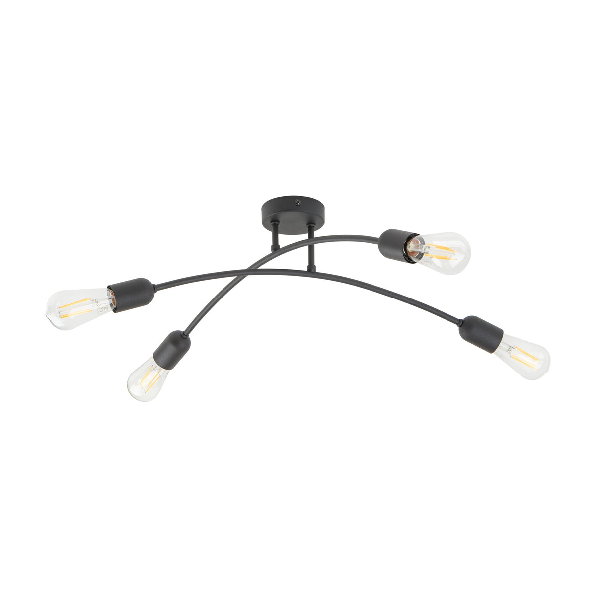 Plafonieră TK Lighting Helix 4, negru, 4 x E27, 4687