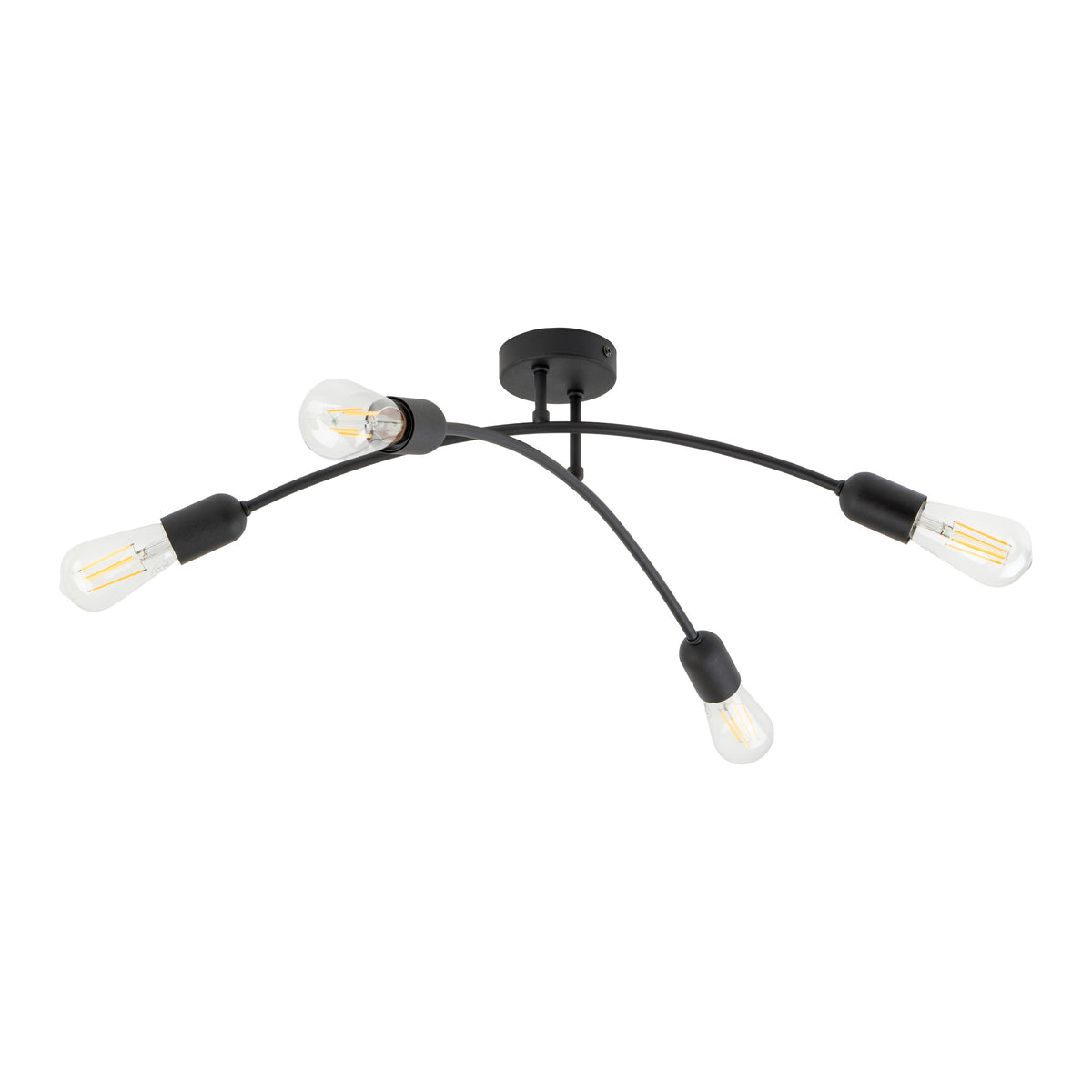Plafonieră TK Lighting Helix 4, negru, 4 x E27, 4687