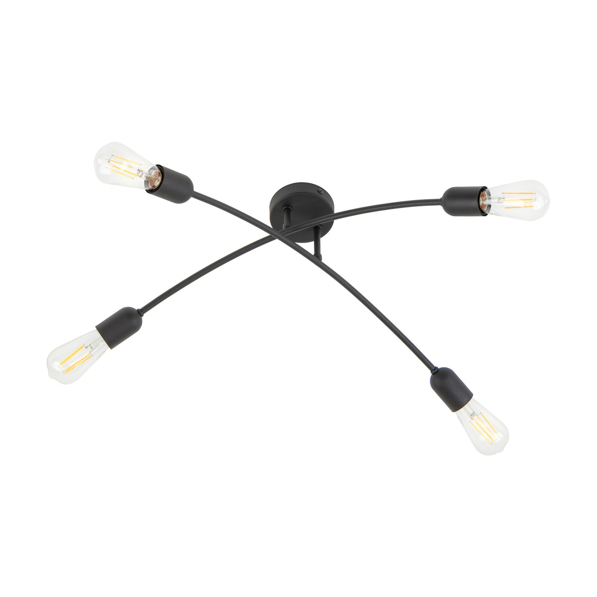 Plafonieră TK Lighting Helix 4, negru, 4 x E27, 4687
